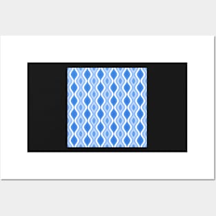 Blue Monochromatic Pattern Posters and Art